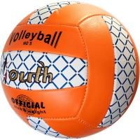 E33542-5 Мяч волейбольный (оранжевый), PVC 2.7, 280 гр, машинная сшивка